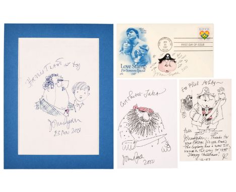 * Ryan (John, 1921-2009). Captain Pugwash, Cut-Throat Jake, Tom the Cabin Boy &amp; Harris Tweed, 1997-2003, twelve ink drawi