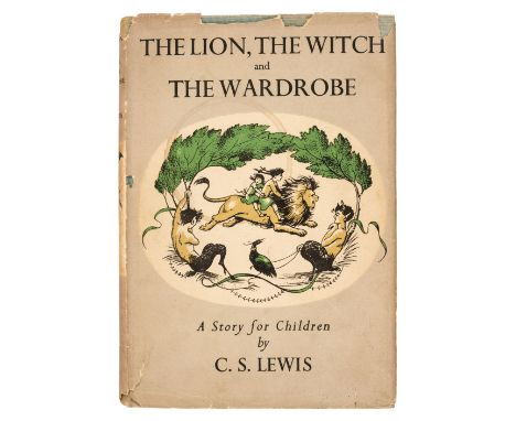 Lewis (C.S.) The Lion, the Witch and the Wardrobe, 1st edition, London: Geoffrey Bles, 1950, colour frontispiece and illustra