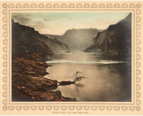 Mennie (Donald). The Grandeur of the Gorges, Shanghai: Kelly &amp; Walsh, 1926, 50 tipped-in photographic plates (12 hand-col