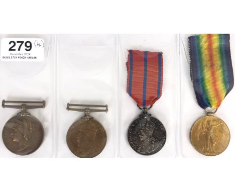 Metropolitan Police F (Paddington) Division Group of Four Medals.  Awarded to "PC F GYLES F DIVn". Comprising: Metropolitan P