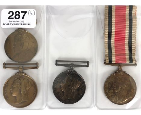 Metropolitan Police Medals etc.  1897 Jubilee Medal and Metropolitan Police 1902 Coronation Medal awarded to PC S BREASEY T (