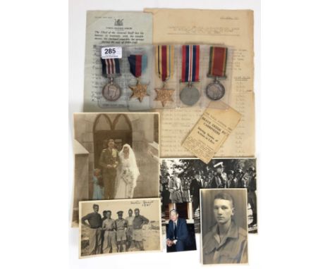 WW2 1st Royal Natal Carbineers MM Military Medal Group of Five. Awarded to Corporal later Lieutenant Allen Henry Vaughan Wint