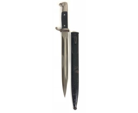 German Third Reich Wehrmacht dress bayonet by Alexander Coppel GmbH (Alcoso), Solingen.  Good example with 25 cm plated blade
