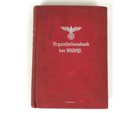 German Third Reich 1937 Organisationsbuch der NSDAP by Dr Robert Ley issued to SA Standarte 55, Detmold. Good rare example bo