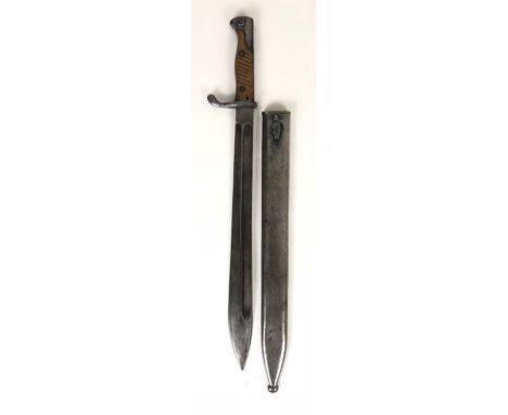 WW1 Imperial German Model 1898/05 Butcher Bayonet.   A good example, single edged blade widening to the point, the forte stam