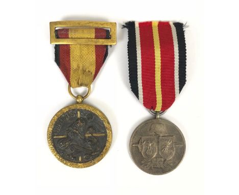 German Third Reich WW2 Blue Division Medal  &amp; Spanish Decoration for the Blue Division on the Eastern Front 1941.  The fi