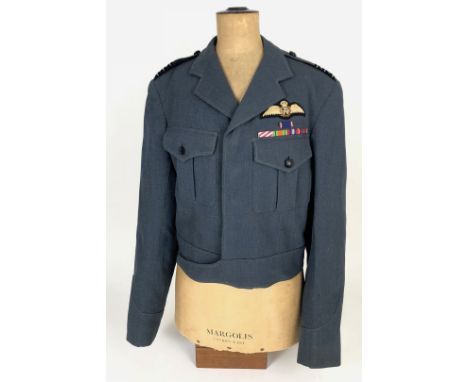 RAF Cold War Period Pilots Battledress Blouse Tunic.  This example was worn by a Wing Commander, tailored with King's Crown p