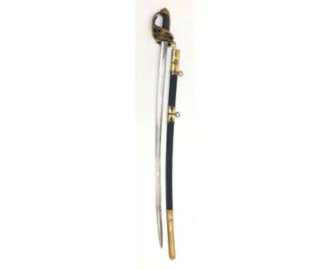 George IV 1822 Infantry Pattern Sword.  A good scarce early example of the pattern. The slightly ciurved piped back blade wit