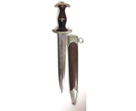 German Third Reich SA Group Niedersachsen dagger by Tigerwerk Lauterjung &amp; Co., Solingen.  Fine example with nickel mount