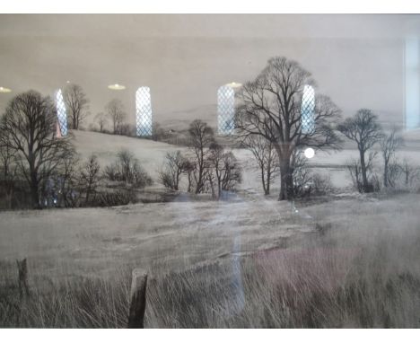 A large framed and glazed print The Homestead by Kathleen Caddick, monogrammed to right-hand corner, 51 x 78cm.