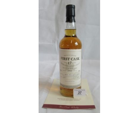 A bottle of 1993 First Cask Ben Nevis Highland Single Malt Scotch Whisky.