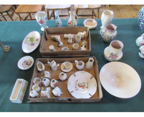 A collection of eleven items of Radford china and four pieces of Poole pottery, together with a small collection of Goss and 