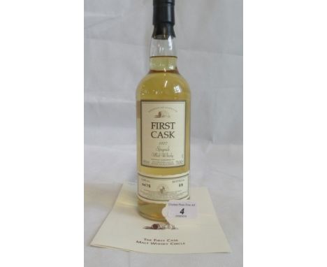 A bottle of 1977 First Cask Alt-A-Bhainne Speyside Single Malt Scotch Whisky.