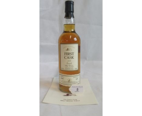 A bottle of 1978 First Cask Glenlossie Speyside Single Malt Scotch Whisky.