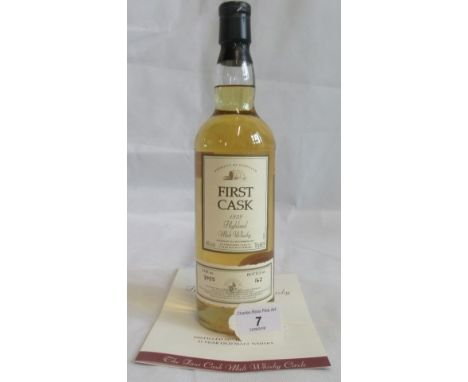 A bottle of 1979 First Cask GlenAlbyn Highland Single Malt Scotch Whisky.