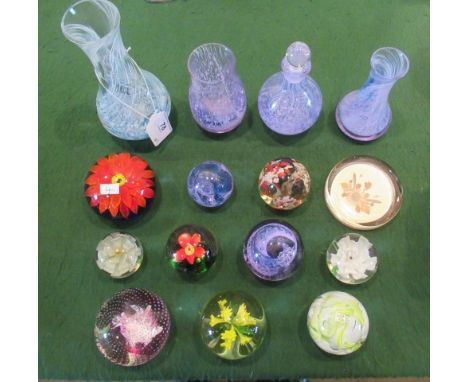 A quantity of Caithness and other decorative glassware, to include paperweights of various sizes.