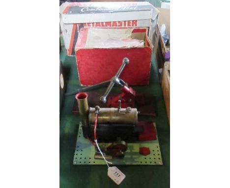 A new Power Plus Bowman stationary steam engine, together with the Metal Master combination tool.