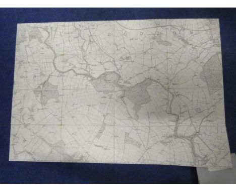 ORDNANCE SURVEY, Dumfriesshire.&nbsp;&nbsp;Roman Camps In Dumfriesshire. 4 maps, 6 inches:1 mile, each dissected &amp; mounte