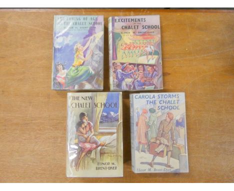 BRENT-DYER ELINOR M.&nbsp;&nbsp;The New Chalet School. 1st ed. in d.w., tending to split internally &amp; foxing. April 1938;