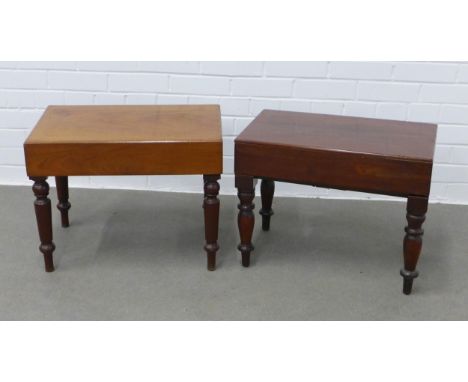 19th century mahogany bidet stand, liner lacking and a mahogany commode, with converted interior, larger 56 x 43 x 36cm (2)