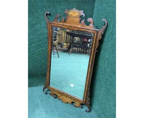 A Chippendale style mahogany wall mirror 