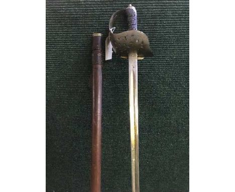 An 1897 pattern infantry sword in leather scabbard by Wilkinson of Pall Mall, London 