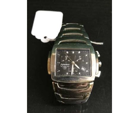 A gents Amedeus chronograph quartz wristwatch 