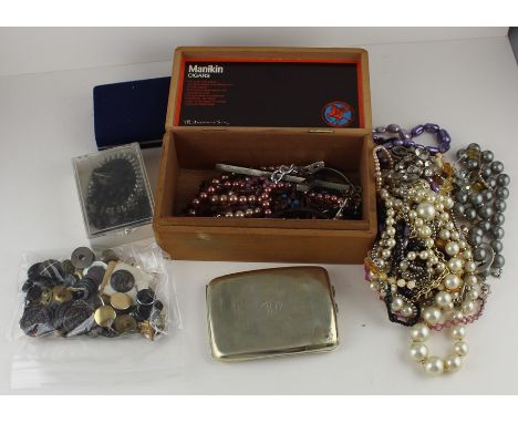 A collection of costume jewellery and other items, to include; a Longines ladies' stainless steel wrist watch, movement curre