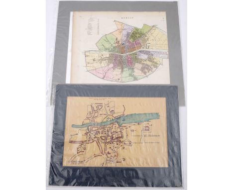 1817-1880 Maps and plans of Dublin.A hand-coloured, engraved Plan of Dublin, published 1817 by Cadell and Davis, London, two 