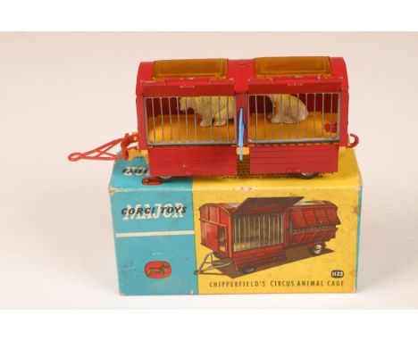 A collection of diecast model vehicles including a Corgi 1123 Chipperfield Circus vehicleChipperfield's Circus Animal Cage wi