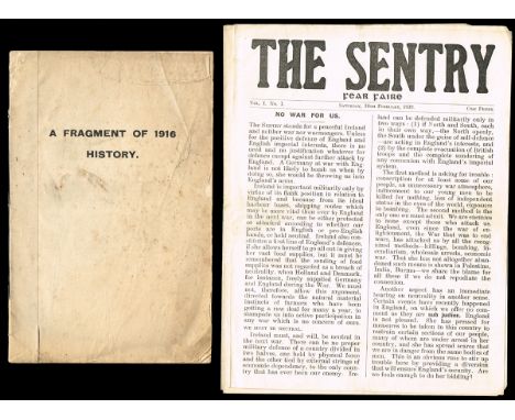 1916 A Fragment of 1916 History pamphlet.Anti-British pamphlet unsigned with no printer or publisher, but apparantly Sinn Fei