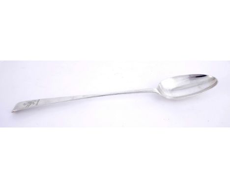 A George III Irish silver Old English pattern basting spoon by Michael Keating.Dublin, 1778, maker's mark for Michael Keating