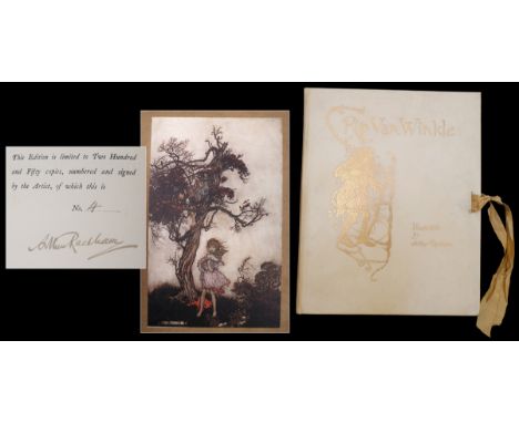 Rackham, Arthur (illustrator) and Washington, Irving. Rip Van Winkle, deluxe limited edition, signed by Arthur Rackham.Willia