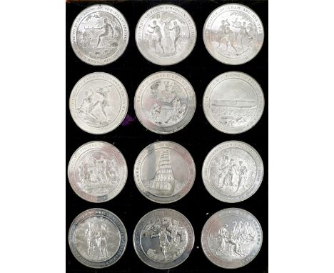 Thomason`s Medallic Illustrations of the Holy ScripturesTwelve William IV white metal medals by Sir Edward Thomason in origin