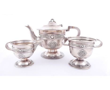 1936 Irish silver tea set gifted to Captain Michael W O'Reilly, GPO veteran on the occasion of his silver wedding anniversary