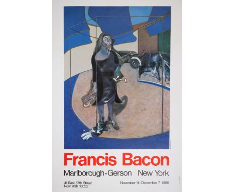 1968 Francis Bacon, poster for Marlborough-Gerson exhibition, New York.Depicting Bacon's portrait of Isabel Rawsthorne Standi