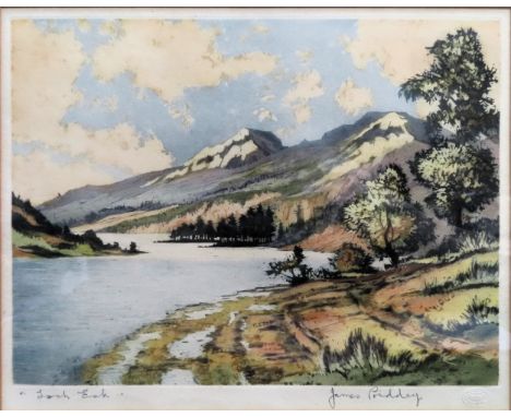 James Priddey - Framed &amp; glazed pencil signed aquatinted colour etching with Warwick Galleries Artist Proof blindstamp, T