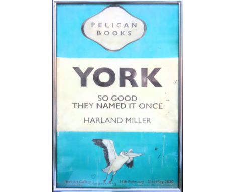 Harland Miller - Framed and signed colour lithograph - YORK, So Good They Named it Once. Approx. 81 x 54cm
reasonable used co
