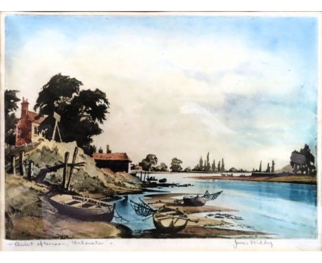 James Priddey - Framed &amp; glazed pencil signed aquatinted colour etching with Warwick Galleries Artist Proof blindstamp, T