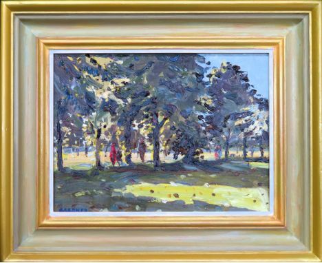 Keith Gardner R.C.A - Framed oil on board - Line of Trees Against Evening Light. Approx. 22 x 29cms
reasonable used condition