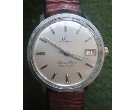 Ebel Automatic Seven Stars gents 1960's style wristwatch
used not tested