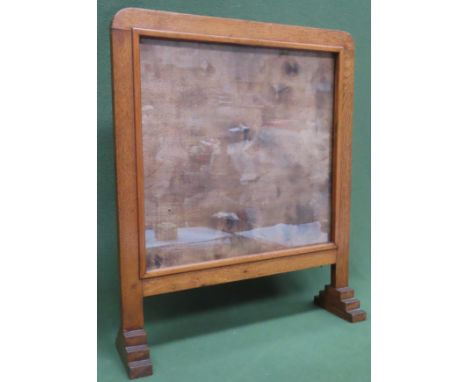 Art Deco oak glazed small firescreen with panel for a picture/embroidery to be mounted inside. Approx. 60cms H
reasonable use