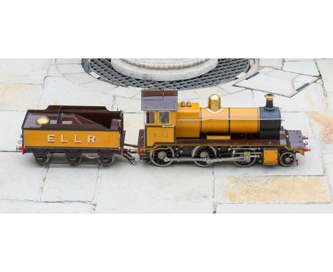 Polly Model Engineering 5" Gauge Constructed Kit Polly VI Locomotive 2-6-0 with 6 wheel tender, finished in yellow with black