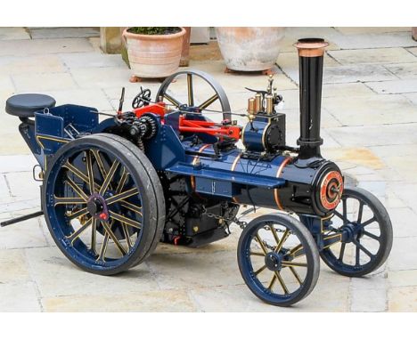 Steam Traction World Kit Built 1:8 Scale Burrell  6NHP Traction Engine  with drivers seat fitted to rear, finished in blue wi