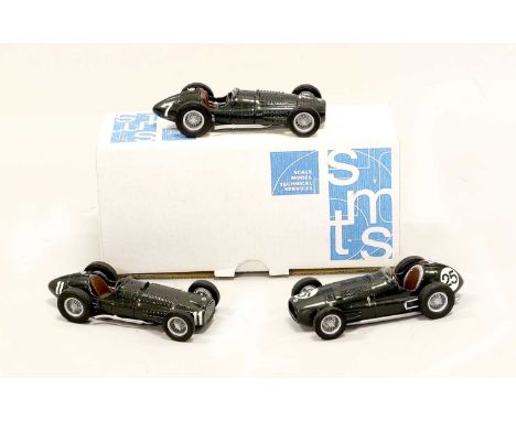 Scale Model Technical Service White Metal Kits (i) RL56 BRM V16 Mk2 1955 (ii) RL52 BRM V18 Mk1 1952 No.11 (iii) BRM V18 Mk1 1