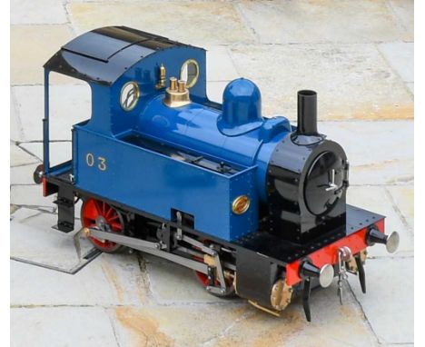 Well Engineered 10 1/4" Gauge 0-4-0T Locomotive finished in blue as 03, with Brian Elliott - Roger Cockfield Engineers No.3 2