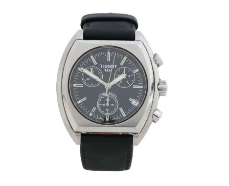 Tissot Quickster chronograph gentleman's&nbsp;stainless steel wristwatch, reference Q662/762, circa 2003, the signed black di