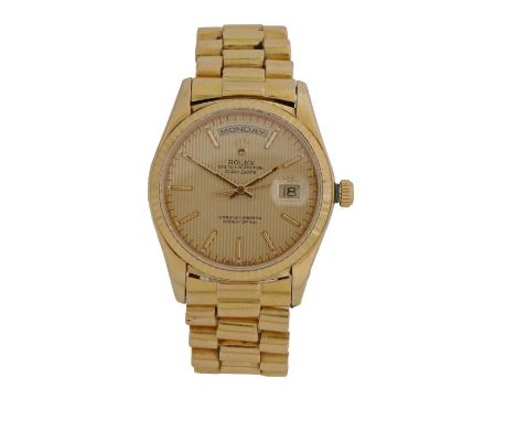 Rolex Oyster Perpetual Day-Date Superlative Chronometer Officially Certified 18 carat gold gentleman's wristwatch, serial num