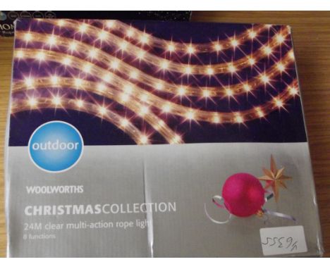 24 meter clear multi action light rope