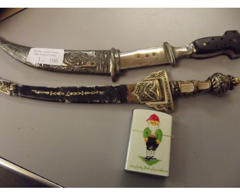 Cigarett lighter together with two Jumbiya type 